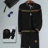 versace survetement veste et pantalon cotton black